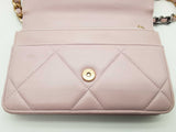 Chanel 19 Pink Quilted Leather Wallet On Chain Crossbody Bag Do0526opcxde