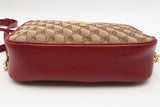 Gucci Canvas & Red Leather Camera Crossbody Bag Eb0126pcrsa