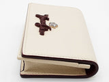 Jimmy Choo Beige Leather Small Card Holder Snap Pouch Do0925wxde