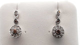 14k White Gold Diamond Cluster Earrings 3.4g .98cttw Lh0924oxzde