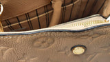 Louis Vuitton Montaigne Handbag In Beige Monogram Empreinte Leather Fw0926cexdu