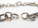 David Yurman 18k Gold & Sterling Silver Cable Necklace 88.6g 16 Inch Fw126rxzxdu