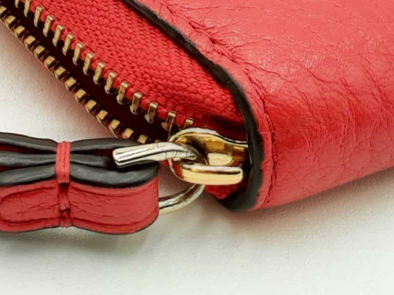 Kate Spade New York Red Leather Half Moon Wristlet Eb0125oxdu