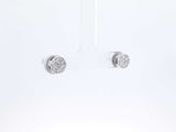 0.56 Cttw Diamond & 14k White Gold Cluster Stud Earrings 3.1 Grams Fw0826lwxdu