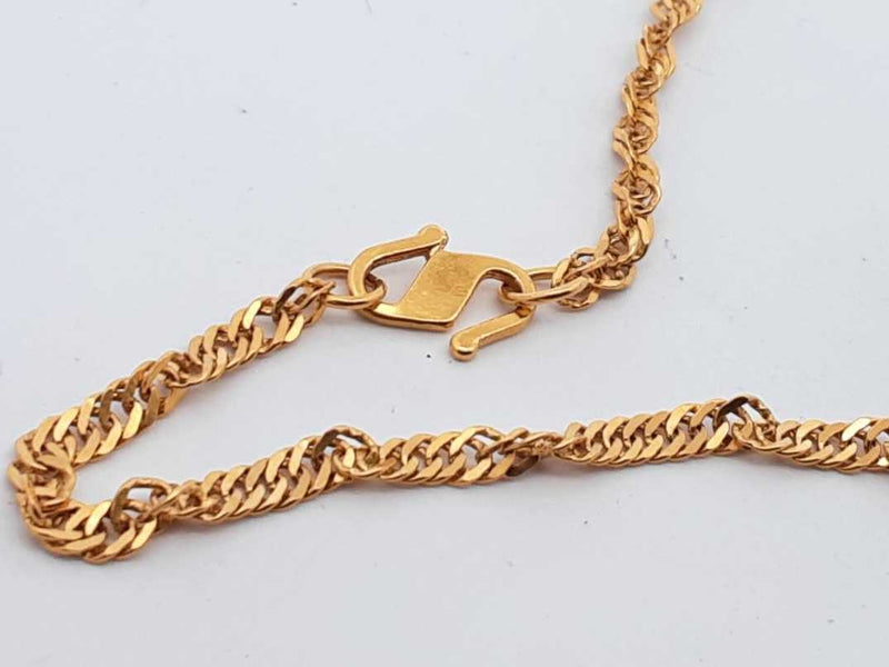 22k Yellow Gold Cable Chain 11.3 Grams 24 Inch Eb0824rsxsa