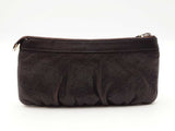 Gucci Britt Wristlet In Dark Brown Guccissima Embossed Leather Fw0826lexdu