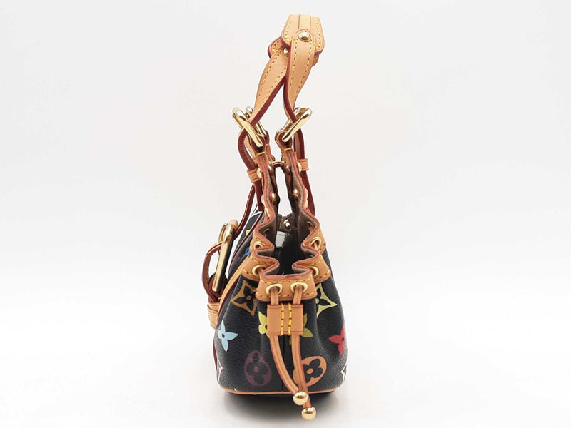 Louis Vuitton Theda Multicolor Monogram Black Handbag Aa0525rxzsa