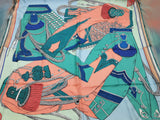 Hermes X Virgine Jamin Zouaves Et Dragons Green Pink Blue Silk Scarf Do0926oxzde