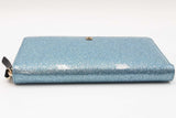 Kate Spade Mavis Street Neda Lakesedge Blue Glitter Zip Around Wallet Eb1225oxdu
