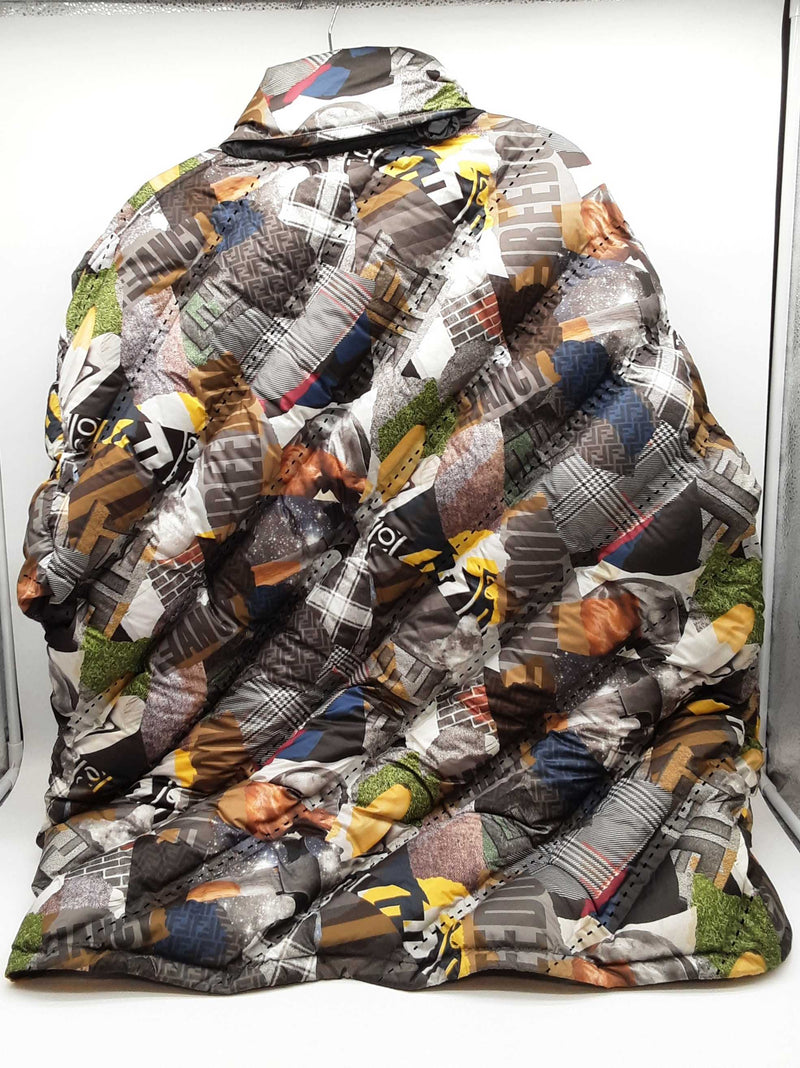 Fendi Fake News Puffy Jacket Size Italian 50 Do0925ooxde
