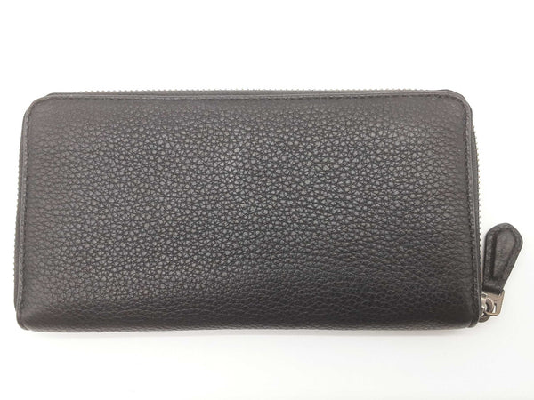 Coach Flowered Embroidered Black Leather Zippy Wallet Do0525pxde
