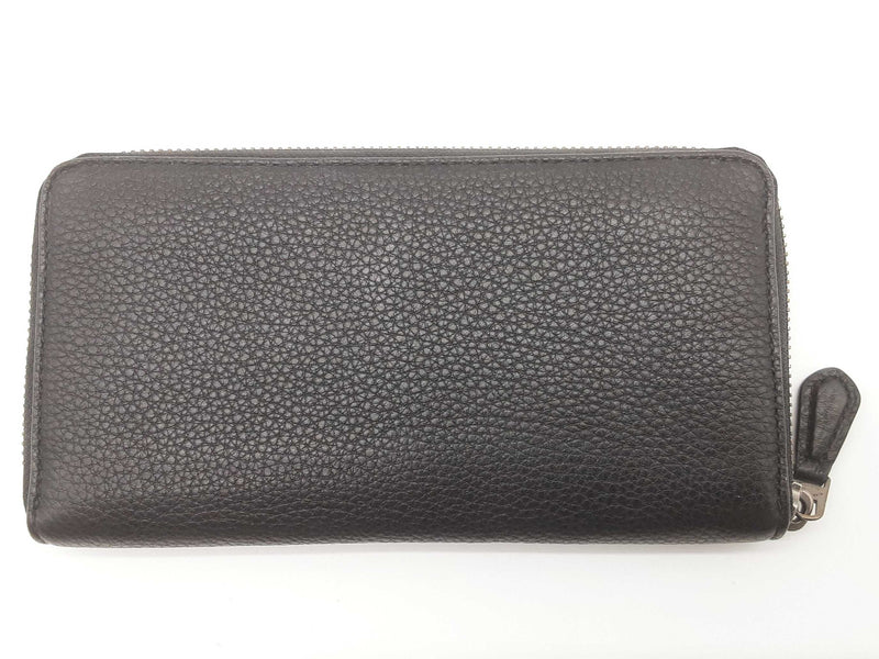 Coach Flowered Embroidered Black Leather Zippy Wallet Do0525pxde