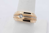 10k Yellow Gold Ring With A Diamond 5.7 Grams Size 8.5 Eb0826olxsa