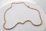 14k Yellow Gold Rope Chain Necklace 17.6 Grams 20 Inch Eb0926lxxzsa