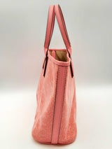 Michael Kors Jodie Grapefruit Pink Logo Jacquard Tote Bag Do0824wxde