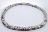 John Hardy Classic Woven Chain 925 & 18k Gold Necklace 179.1g 18 In Eb0426pxzde