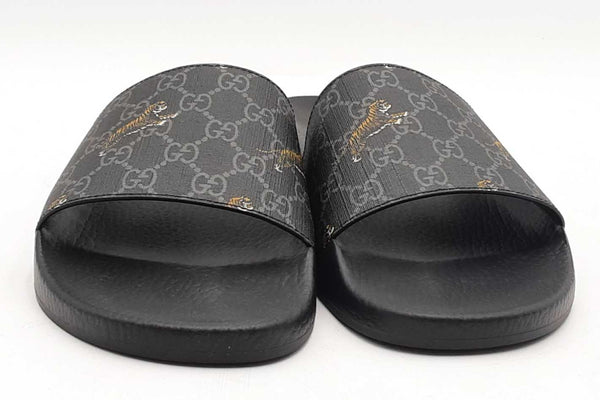 Gucci Gg Supreme Tiger Slide Sandals Size 13 Eb1025lxzsa