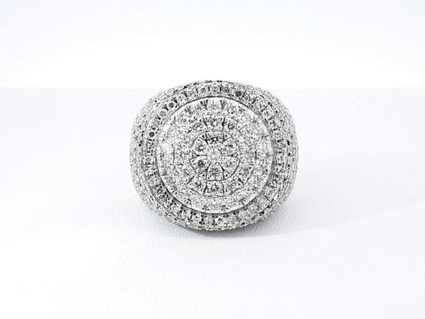 3.28 Cttw Diamond &14k Yellow Gold Pavé Dome Ring 12 Grams Size 9.5 Fw0925icrdu