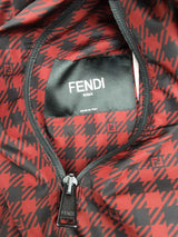 Fendi Red Nylon Reversible Hooded Wind Jacket Size It 52 Do1124pxzde