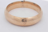 14k Yellow Gold Hinged Bangle Bracelet 19.1 Grams Eb0422lxxzsa