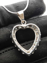 1.02 Cttw Diamond & 14k Gold Heart Pendant Necklace 9.7g 20 Inch Fw0826crzdu