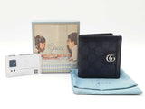 Gucci Ophidia Bifold Wallet In Navy Blue Gg Supreme Coated Canvas Fw0526lcrdu