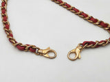 Chanel Cc Filigree Caviar Double Zip Clutch With Chain Red Aa0225rxzsa