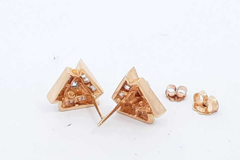 Diamond Stud Earrings In 14k Yellow Gold 3.9 Grams Eb0924lxzdu