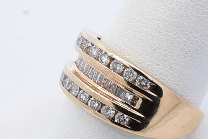 1.31ctw Diamond Ring In 14k Yellow Gold 5.7 Grams Size 9 Eb1125wxzdu