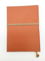 Miu Miu Brown Leather Wide Ruled Notebook Do1225ocde
