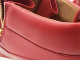 Giuseppe Zanotti Kriss Red Leather Dual Zip Sneakers Size 48 Eb0825lrxsa