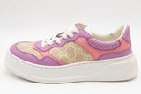 Gucci Monogram Canvas Pink & Purple Leather Platform Sneakers 38.5 Eb0126lrxsa