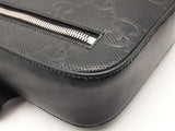 Gucci Embossed Black Leather Sling Bag Eb0326prxsa