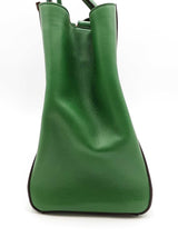Fendi 2jours Green Leather Tote Bag Eb0826pxzsa