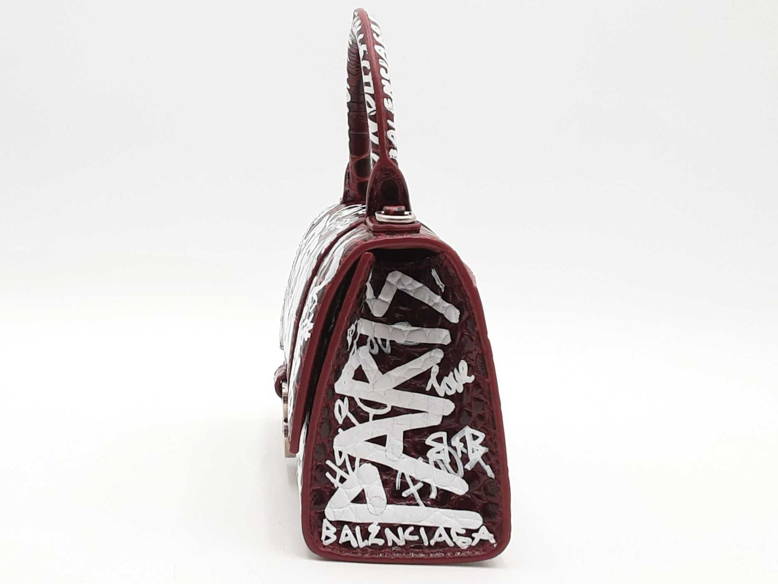 Balenciaga Xs Hourglass Graffiti Bag Red Aa0326rrzsa – Max Pawn