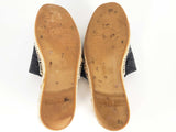 Gucci Gg Marmont Quilted Black Leather Espadrille Mules Size 11 Sd0925lrxde