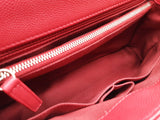 Chanel Coco Large Red Quilted Caviar Leather Top Handle Bag Do0825rzxzde