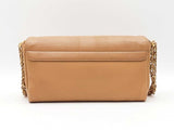 Fendi Pequin Claudia Shoulder Bag In Embossed Tan Leather Fw0925lordu