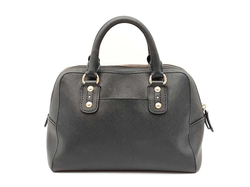 Michael Kors Jet Set Travel Dome Satchel In Black Saffiano Leather Fw0525wxdu