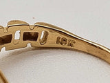 Heart 10k Yellow Gold Czs 2.1g Ring Size 6.5 Do1125rxde