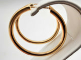 14k Yellow Gold 8.2g Hollow Hoop Earrings Do1124wcxde