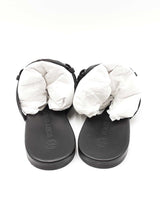 Tory Burch Jeweled Miller Thong Sandals In Black Leather Size 9.5 Fw0626rxdu
