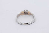 0.13ctw Diamond Bezel Set Ring In 14k White Gold 3.3 Grams Size 6.5 Eb0626orxsa