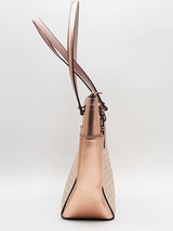 Michael Kors Charlotte Signature Logo Metallic Tote Gold Aa0526wrsa