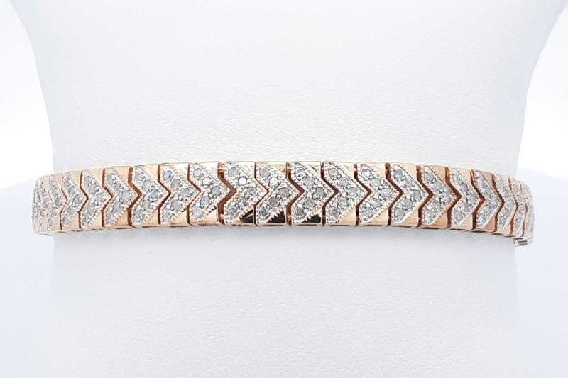 Approx. 2.6ctw Diamond Bracelet 10k Yellow Gold 16.5 Grams 7.5 Inch Eb1224rxzdu