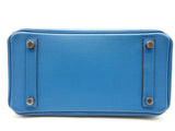 Hermes Birkin 25 Mykonos Blue Epsom Palladium Handbag Do0925lsxzxde