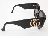 Gucci Gg0956s Large Geometric Black Frame Gray Lens Sunglasses Do0826lrxde