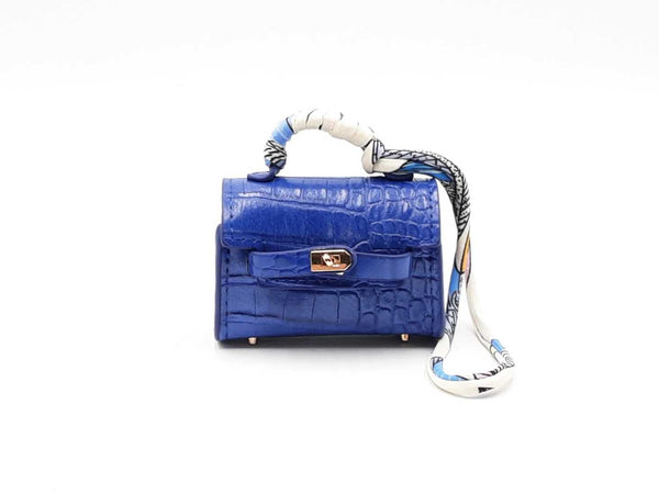 Mini Luxury Bag Charm In Royal Blue Fw0725edu