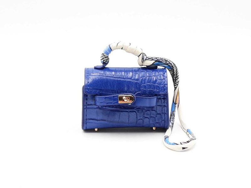 Mini Luxury Bag Charm In Royal Blue Fw0725edu