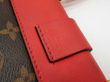 Louis Vuitton Locky Cherry Red Leather Brown Monogram Crossbody Bag Do0425locxde